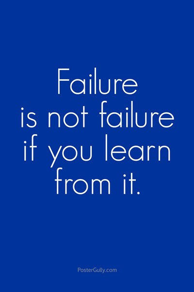 Wall Art, Learn From Failure, - PosterGully
