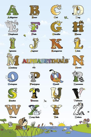 Maxi Poster, Pre School Alphabet Poster, - PosterGully