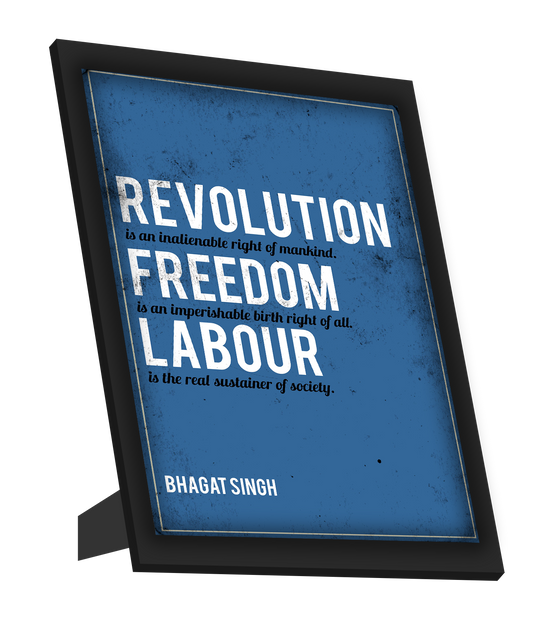 Framed Art, Revolution Bhagat Singh Quote Framed Art, - PosterGully