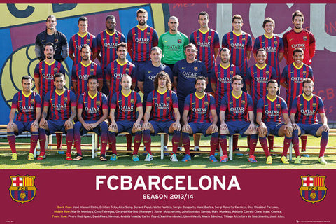 Maxi Poster, Barcelona Team Photo 13/14 Maxi Poster, - PosterGully