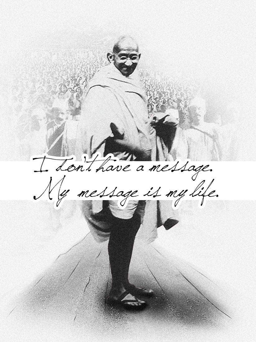 Seven Rays, Gandhiji - Dont have message, - PosterGully