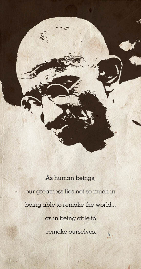 Seven Rays, Gandhiji - As human Beings, - PosterGully