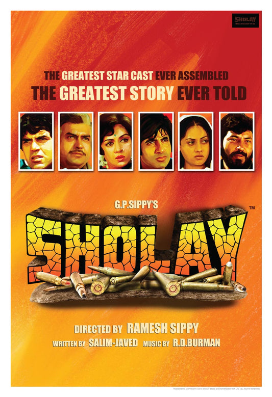 Seven Rays, Sholay Poster, - PosterGully