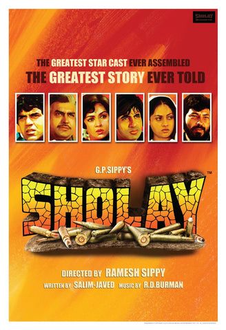 Seven Rays, Sholay Poster, - PosterGully