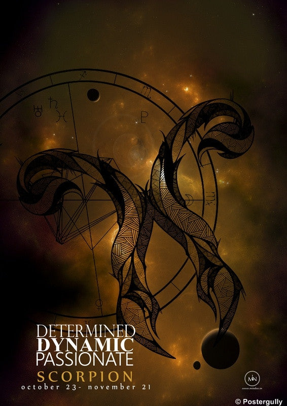 Wall Art, Scorpion Sun Sign, - PosterGully