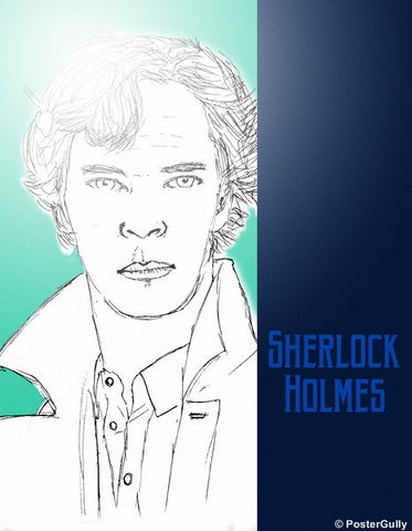 Wall Art, Sherlock Holmes Sketch, - PosterGully