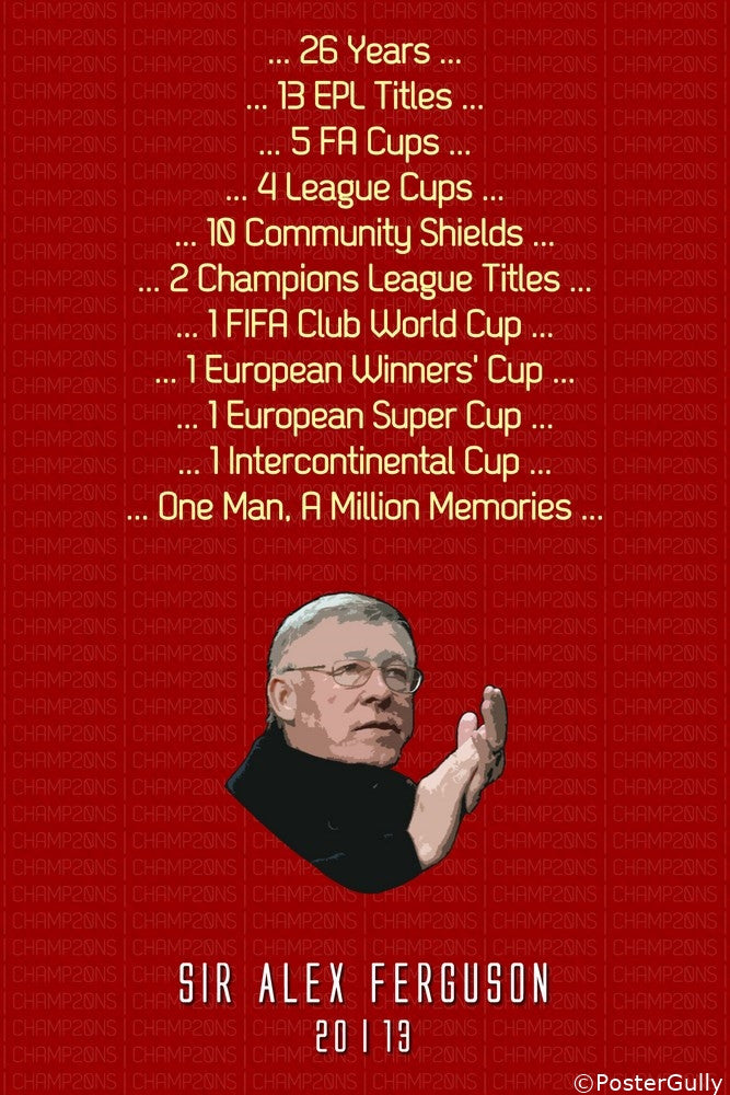 Wall Art, Sir Alex Ferguson | The Legend Lives, - PosterGully