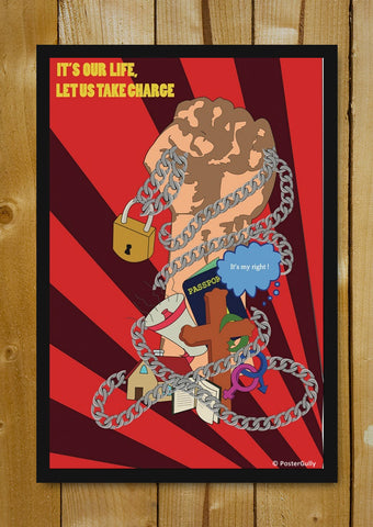 Glass Framed Posters, Take Charge Quote | Glass Framed Poster, - PosterGully