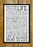 Glass Framed Posters, This Is Your Life Glass Framed Poster, - PosterGully - 1