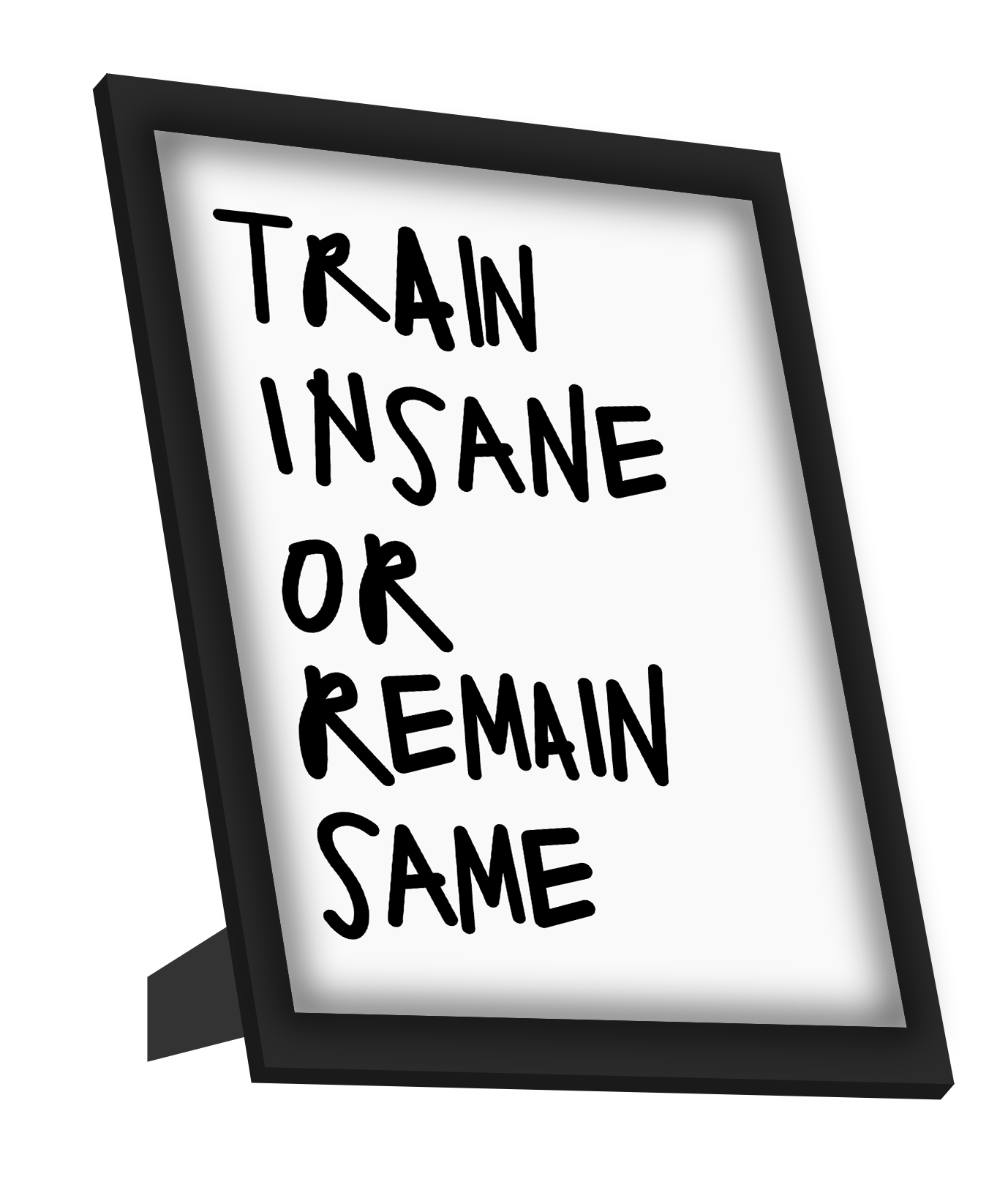Framed Art, Train Insane | Gym Workout Framed Art, - PosterGully