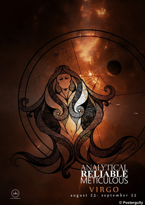 Wall Art, Virgo Sun Sign, - PosterGully