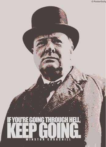 PosterGully Specials, Winston Churchill Quote | Hell, - PosterGully