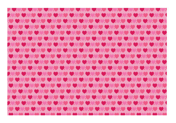 Pink Heart Pattern Art PosterGully Specials