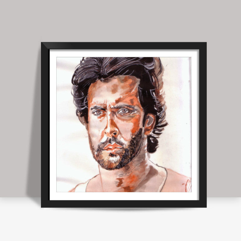 Hrithik Roshan is arguably the most handsome superstar Square Art Prints