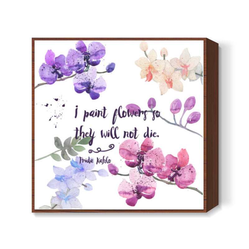 Paint Flowers Square Art Prints