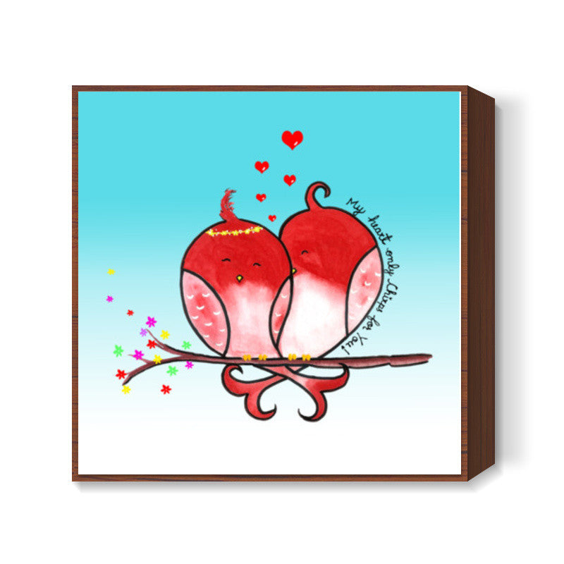 Love Birds Square Art Prints