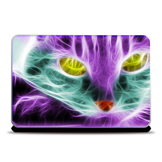 Laptop Skins, Neon Cat Laptop Skins