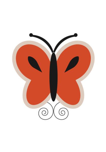 PosterGully Specials, Orange Butterfly Wall Art