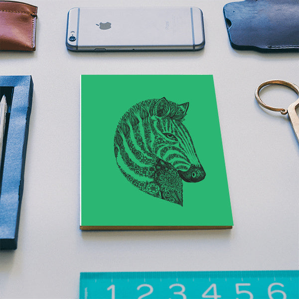 Floral Zebra Head Notebook