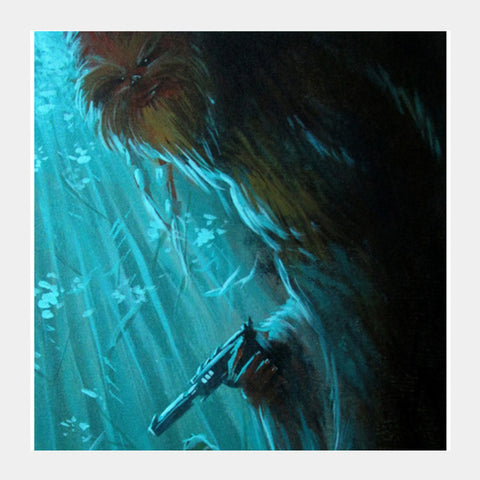 Square Art Prints, Whos Afraid of The Wookie - Painting Square Art Prints
