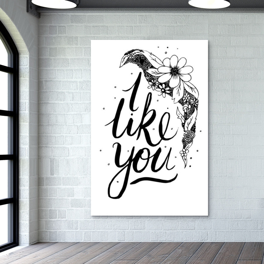 I like you Valentines Wall Art