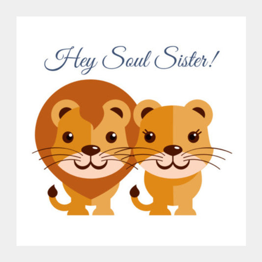 Hey Soul Sister Square Art Prints PosterGully Specials