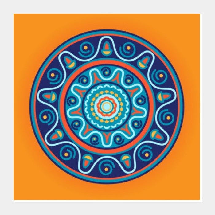 Square Art Prints, Mandala 3 Square Art Prints
