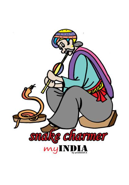 PosterGully Specials, snake charmer Wall Art