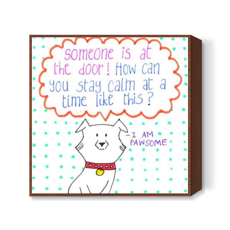 Dog Doodle Square Art Prints