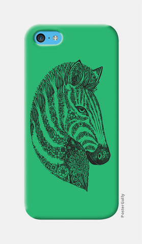 Floral Zebra Head iPhone 5c Cases