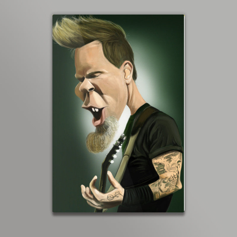 James Hetfield | Metallica | Caricature Wall Art