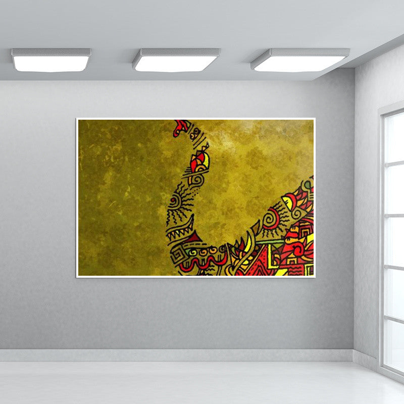 Elephant Zenscrawl Wall Art | Meghnanimous