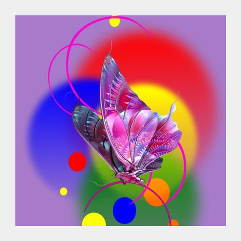 Butterfly in Dream Square Art Prints
