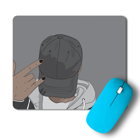 Cool Guy Wearing A Cap Artwork Mousepad