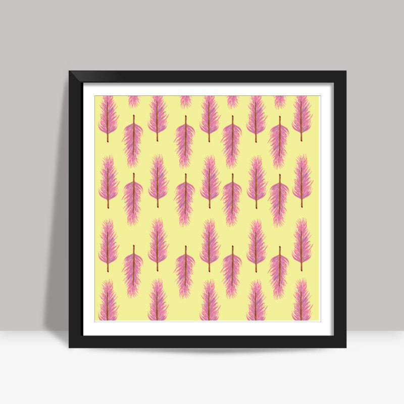 Feathery Affair Square Art Prints