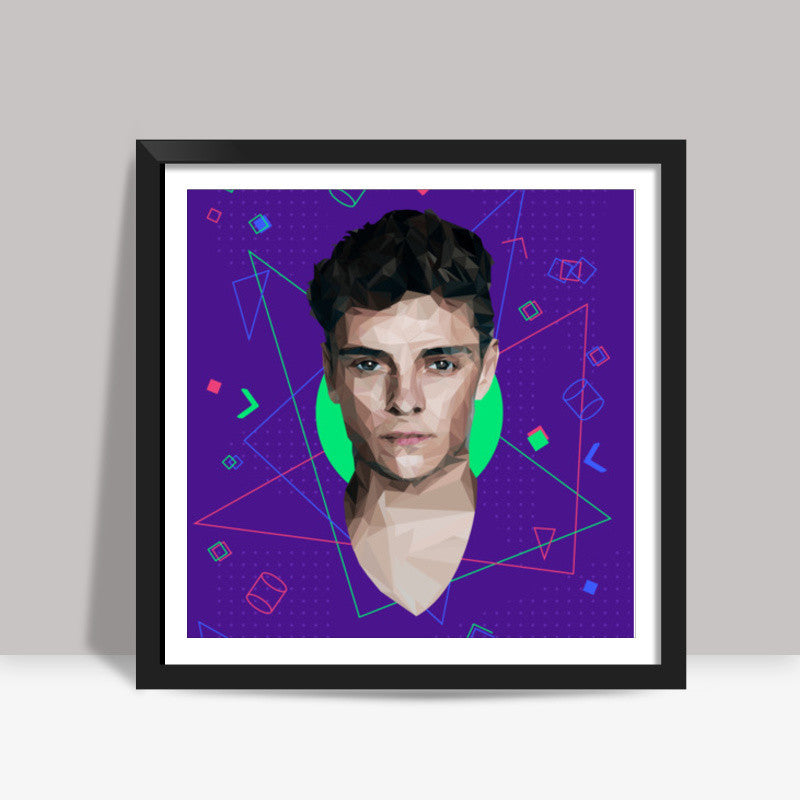 Martin Garrix Low Poly Square Art Prints