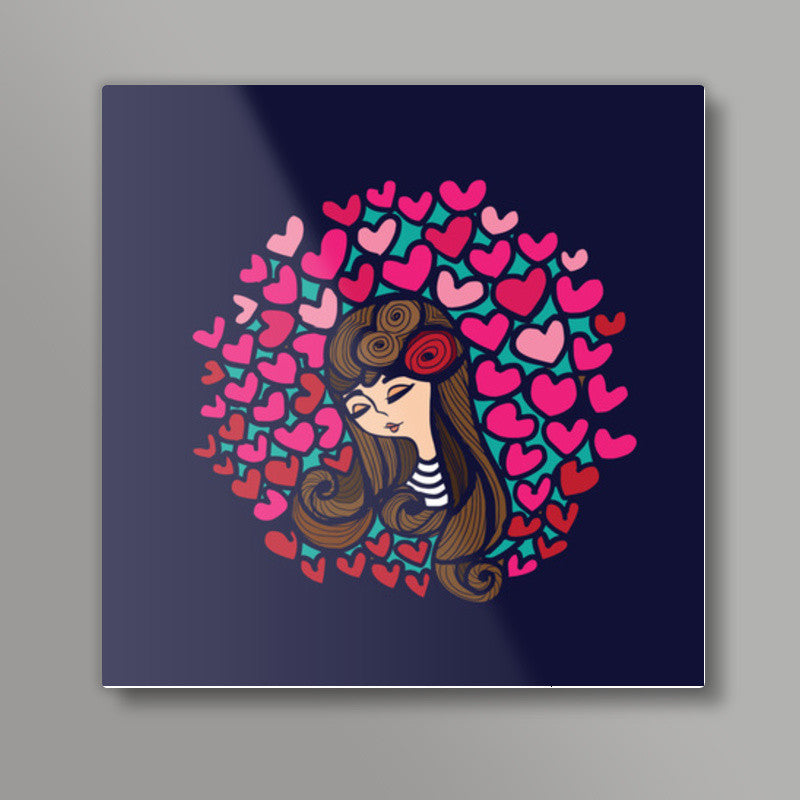girl Square Art Prints