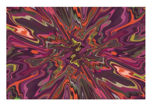 PosterGully Specials, Psychedelic Colorful Digital Marble Abstract Background Wall Art