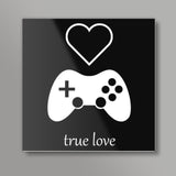 Gamers True Love - Valentines Day Square Art Prints