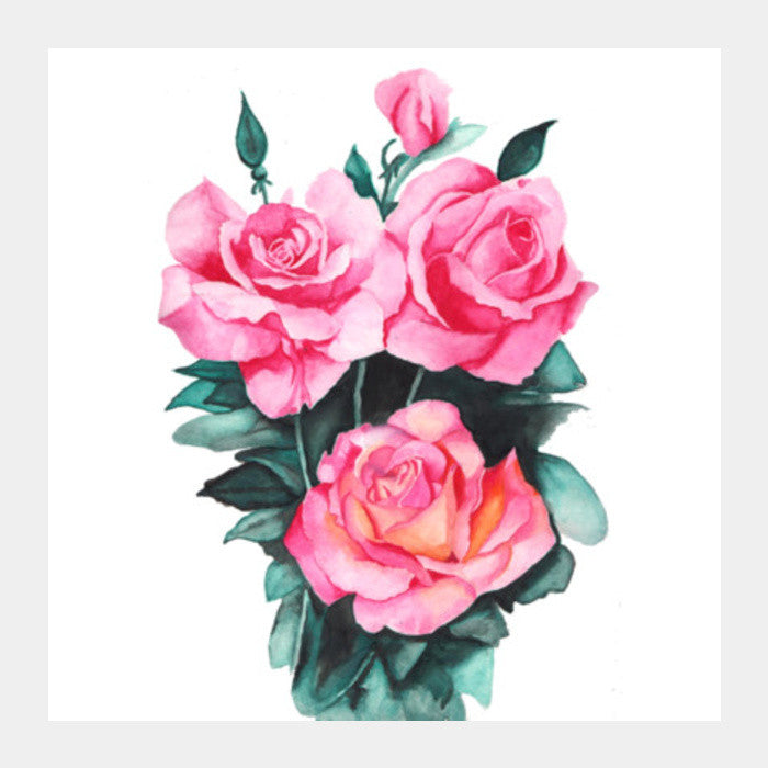 Square Art Prints, roses Square Art Prints