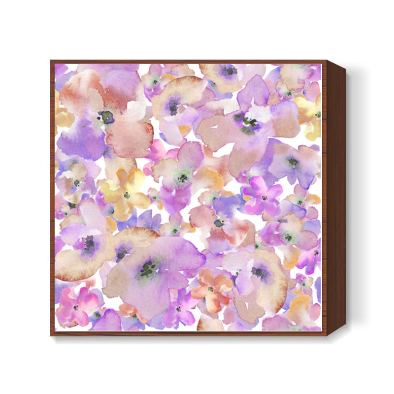 Lilac Florals Square Art Prints