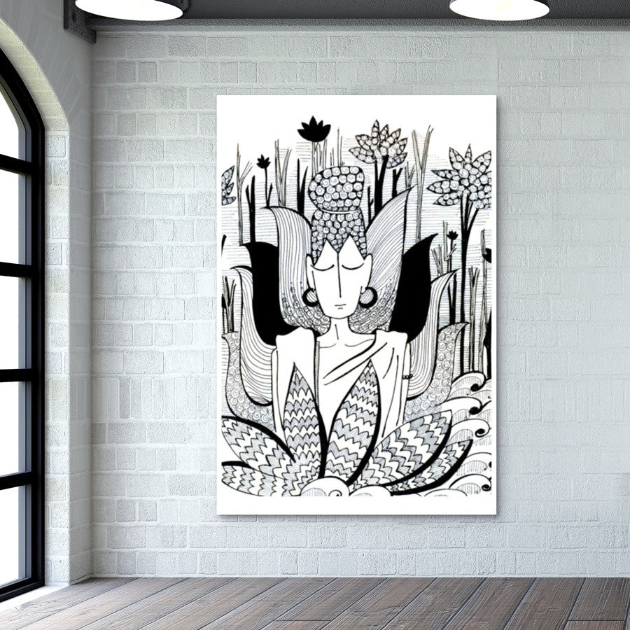 Buddha Doodle Wall Art