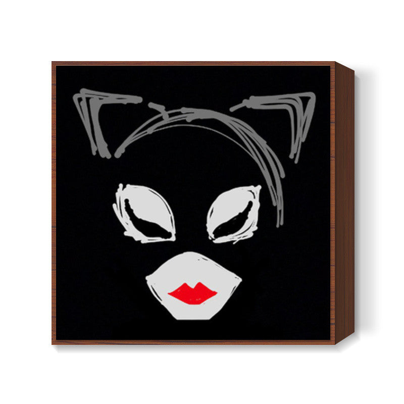 Catwoman Batman Minimal Sketch Doodle Artwork (Comicbook/Superhero/Movies) Square Art Prints