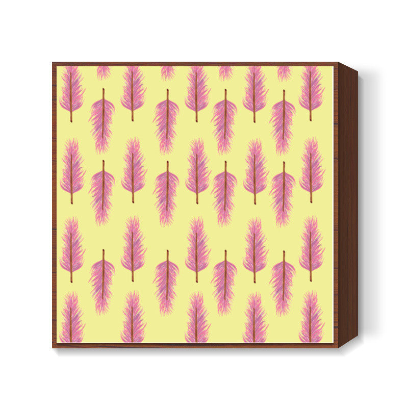 Feathery Affair Square Art Prints