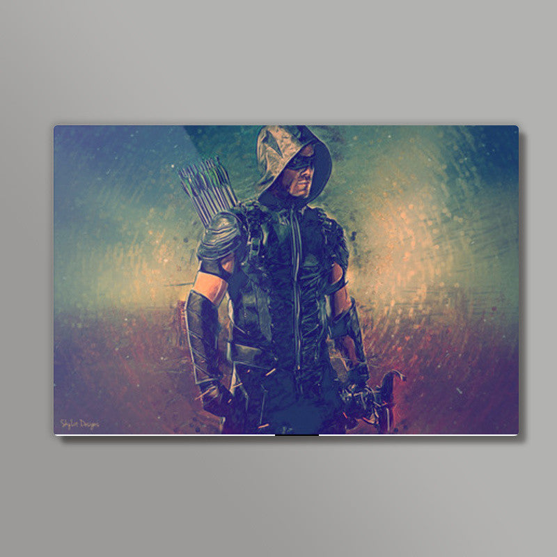 Green Arrow Painting Wall Art