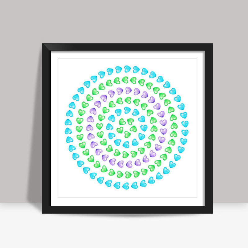 Hearts II Square Art Prints