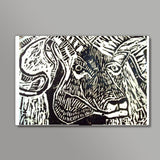 The Ram- Linocut Wall Art