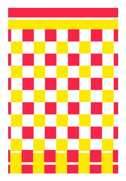 PosterGully Specials, Yellow Pink Checks Pattern Wall Art