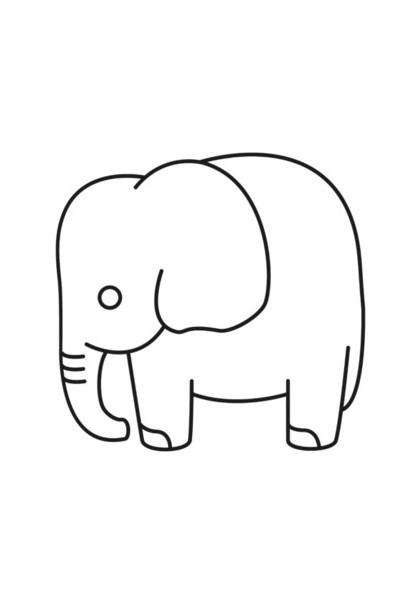 PosterGully Specials, Cute Baby Elephant Vector Wall Art