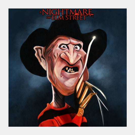 Freddy Krueger | Nightmare on elm street | Caricature Square Art Prints